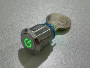 Push Button Toggle SwitchCar Green LED Light Circular Metal Momentary 16mm 3V