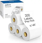 POLONO Genuine 4"x6" Direct Thermal Shipping Labels, Perforated Postage Shipping Labels Compatible with POLONO PL80E, PL70E, PL60 Label Printer, Permanent Adhesive, Commercial Grade, 800 Pack/4 Rolls