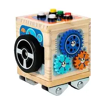 Setauoo Toddler Bus Toy - Bus Model Bright Color Kids Toy Vehicle,Compact Rotating Vehicle Educational Tool for Kids Over 3 Years Old