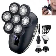 Head Shaver 7D Detachable IPX7 Water-resistant Electric Razor Hair Grooming Kit for Men