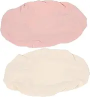UTHCLO 2pcs Washable Cotton Fitted Sheet for Cots Bassinets Removable Changing Pad Cover Set for Girls Boys Nursery