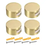4pcs Glass Shelf Clamps Metal Adjustable Wall Mount Mirror Shelf Clips, Gold