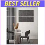 Versatile Frameless 12''x10'' Mirror Panels - Perfect for Home Gyms & More