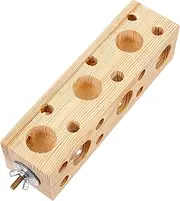 VERDANVERSE Bird Perch Stand for Birds Wooden Foraging for Parrots Budgies Parakeets Practical Chewing Resting Accessory for Exercise Play