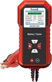 12V Car Battery Tester, LCD Color Display Car Motorbike Battery Cranking Charging Tester Lead-Acid Lithium Battery Charging Cranking System Tester for Car Truck Marine Motorcycle SUV Boat