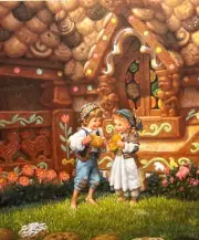 Scott Gustafson Hansel And Gretel Signed And Numbered COA Image Size 14" x 17"