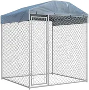 Outdoor Dog Kennel with Canopy Top Large Pet Shelter 193x193x225 cm Waterproof