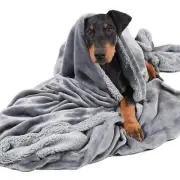Dog Blankets for Large Dogs, Super Soft Warm Sherpa Fleece Plush Doggie Blank...