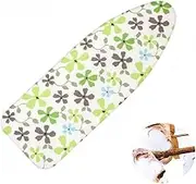 Cotton Ironing Board Cover with Elastic Cord, Iron Board Replacement Cover 48x15in, Iron Board Cover Thick Padding Easy to Install(Flower)