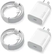 30W Fast Charger for iPhone 14, USB C Fast Charger Plug Power Adapter with 6FT Type C to Lightning Cable Compatible with iPhone 14/13/12/11 Pro/Pro Max/XS Max/XS/XR/X/SE/8/iPad and More