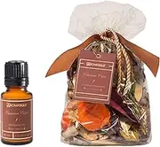 Aromatique Cinnamon Cider Scented Potpourri Bag 8oz & Refresher Oil .5oz Gift Set - Decorative Home Fragrance Sachet, Long Lasting Room Air Freshener Perfect Fall Decoration, Catchall Bowl Filler