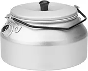 Outdoor Camp Kettle, Lightweight Hiking Kettle, 5.91x5.91in Portable Boil Pot, 1L Aluminum Alloy, Foldable Heat-Resistant Handle for Camping, Picnic, Backpacking