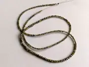 1.5-2.5mm Raw Green Diamond Beads Natural Rough Yellow Green Round Diamond Beads