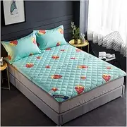 Tatami Mattress Futon Mattress Quilted Waterproof Folding Mattress, 5cm Thicken Cotton Soft Mattress Topper Sleeping Pad Floor Mattress for Student Dormitory, Home, Bed,F,180x200cm(71x79inch)