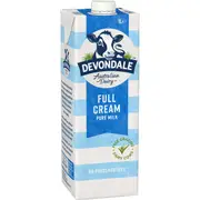 Devondale 100% Pure Full Cream Long Life Milk UHT 1L
