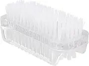 RHAIYAN 10/20/30/50Pcs Plastic Nail Dust Powder Cleaning Brush Double Sided Hand Fingernail Toes Scrubbing Brush Manicure Pedicure Tool Specific (Color : Clear 30pcs)