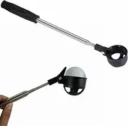 WADY 1pcs Golf Ball Retriever Golf Accessories Stainless Extendable Ball Retriever Golf Pick up Automatic Locking Scoop