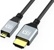 PVC 6x2.3mm Video to 10.5x2.5mm Connection Cord for Clear 1080p 8K60hz Display for Screen and Projectors Video Cord