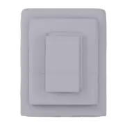 4-Piece Silver Solid 75 Thread Count Polyester Full Sheet Set