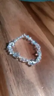 White Aurora Borealis Star Stretch Bracelet