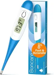 Boncare 10-Second Digital Thermometer for Adults and Kids with Fever Alarm