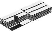 sourcing map 48set Hook and Loop Strips with Adhesive 0.8"x4" Double Sided Hook and Loop Tape Nylon Self Sticky Fastener for Home Office Car, Black