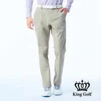 在飛比找momo購物網優惠-【KING GOLF】門市新品-男款合身彈力KING刺繡休閒