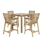 NSW NEW Sunscape Fairfield 5 Piece Outdoor Bar Table & Chairs Set