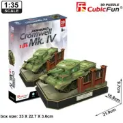 Cubic Fun 3D Puzzle Model Building Kit 1:35 British Cromwell Mk IV WWII Tank
