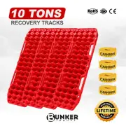 BUNKER 10T Sand Tracks Recovery Board Track 10 Tons Mud Snow Grass 4WD Red x4