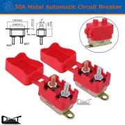 2X 30A AMP 12V Metal Circuit Breaker + Cover Fuse Auto Rest Stud Type Ankoron