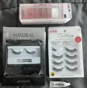 e.l.f. Natural Lash Sets & Kiss So Wispy Lashes + Adhesive & Remover
