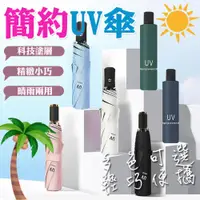 在飛比找PChome24h購物優惠-【6色可選】抗UV自動傘 一鍵開收 晴雨兩用 自動摺疊傘