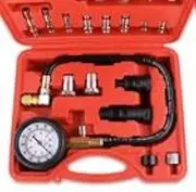 PTSTEL Diesel Engine Cylinder Compression Tester Kit, 17pcs Auto Tractor Diesel TDI CDI Engine Compression Tester Diagnosis Test Pressure Gauge Kit for Car Truck Tractor