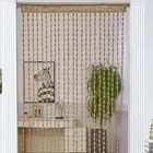 Bedroom Curtain Air Circulation Retro Style String Bead for Home Decor Room