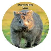 Wombat Australia animal edible image ICING cake topper personalised party sheet