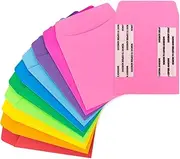Hygloss Products Library Card Pockets, Self-Adhesive, Self-Adhesive, 10 Assorted Colors, n/a