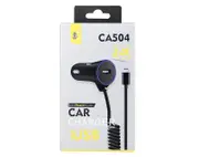 Moveteck Car Charger with Lightning Cable and USB Input CA504