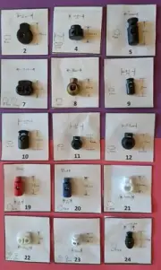 Plastic Cord Locks Stopper Toggle End Many Choices- Black, Red White Blue Brass