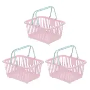 Mini Shopping Baskets with Handles Small Tiny Baskets, 3Pcs, Purple