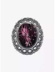 Fairies By Trick Purple Butterfly Fairy Brooch Enamel Pin Ornate Scalloped Frame