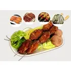 10 Inch Heavy Duty Round BBQ Barbecue Kabob Skewers Wooden