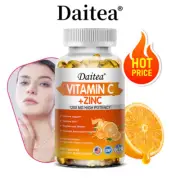 Vitamin C+Zinc Capsules,Antioxidant Support,Immune System Booster,Skin Health