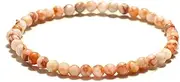 [IBOWZ] Crystal Bracelet Bead Bracelets Crystal Bracelet, 7 Chakra Natural Crack Stone Beads Bangle Yoga Jewelry Elastic Orange Energy Bracelets Unlimited Charm Diffuser Women Men Gift