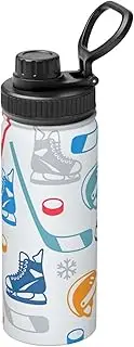 Hockey Elements Creative Patterned Camping Hiking Hydration Flask,Stainless Steel Outdoor Water Bottle,Double Walled Insulated