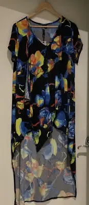 TS TAKING SHAPE Into The Groove Hi-Lo Tunic stretch drape Size S (16-18) *NWTS*