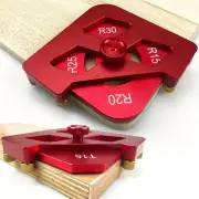 Arc/T Corner Gauge Aluminum Alloy Woodworking Chamfering Template Tool with Quick Change Features Red/Black Perfect for