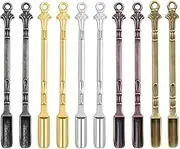 10-Piece Precision Measuring Spoon Set - Stainless Steel Laboratory Tools for Powder Sampling, Nasopharyngeal/Spice Measurement with Color-Coded Handles (5 Colors)