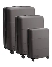 [Kadi] Hardside Suitcase 3-in-1 Bundle in Charcoal