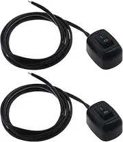 SING F LTD 2PCS Car Water Drop Shape Paste Type Button Switch DC12-24V Off/ON Push Button Switch for Neon Lights Light-Emitting Diodes Automotive Parts 100cm Length